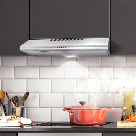 cosmo cos-5mu30 under cabinet range hood in stainless steel|30 inch under cabinet hood.